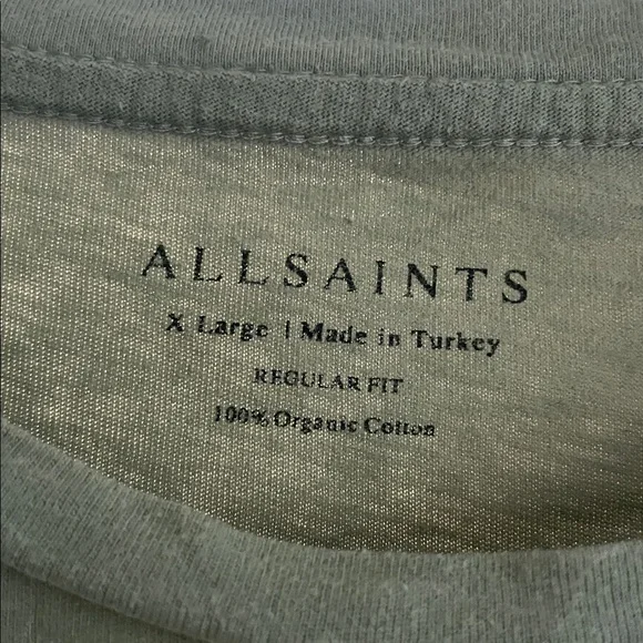 All Saints Khaki Green Short Sleeve Tee - Picture 2 of 2